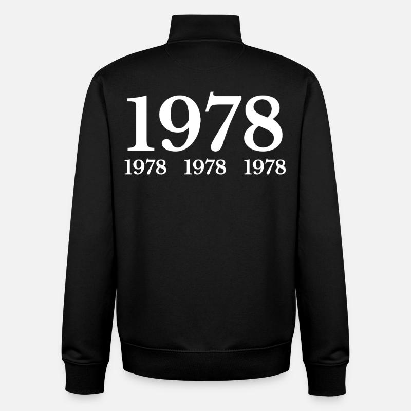 1978 - Sweat zippé unisexe en coton bio Stanley/Stella - noir