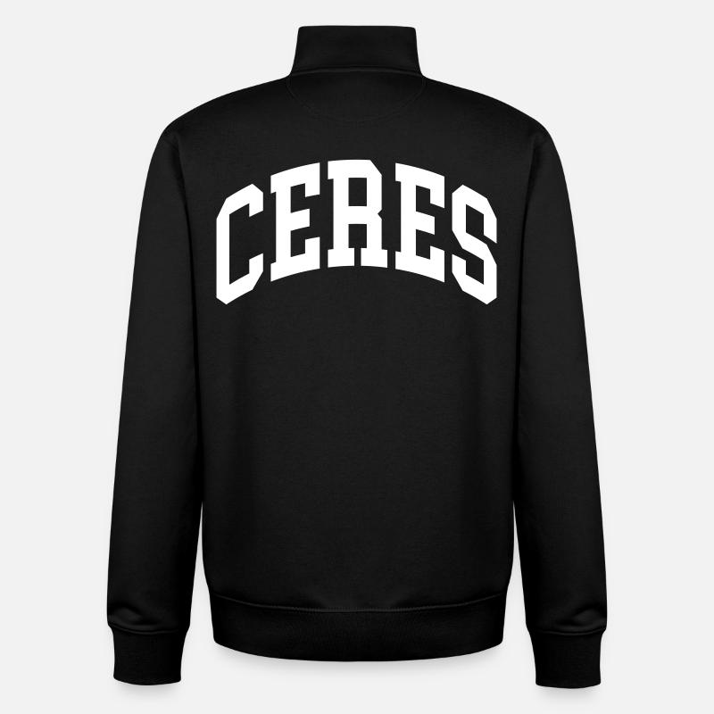 Cérès - Sweat zippé unisexe en coton bio Stanley/Stella - noir