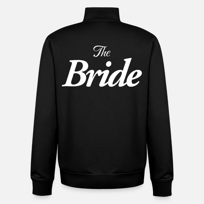 the bride - Unisex Organic Zip Sweatshirt by Stanley/Stella - black