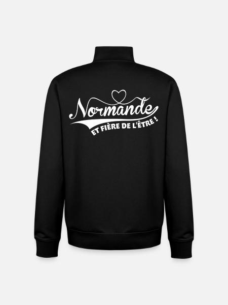 Normande et fière de l'être - Sweat zippé unisexe en coton bio Stanley/Stella - noir