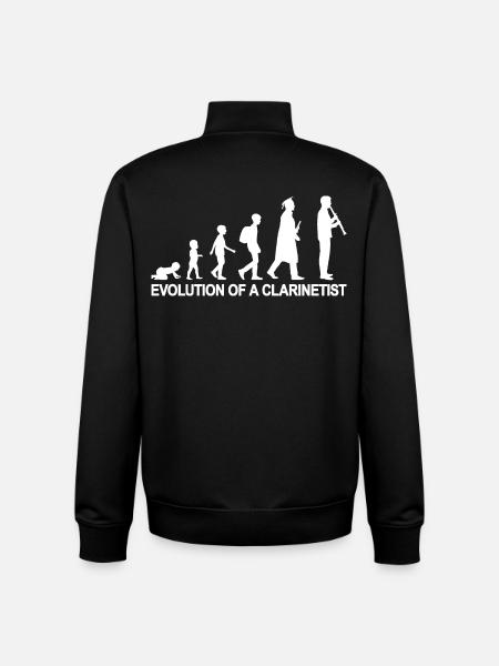 Development of a clarinetist - Unisex Organic Zip Sweatshirt by Stanley/Stella - black