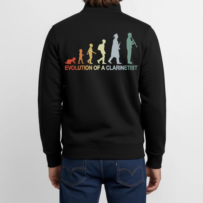 Clarinet Evolution Unisex Organic Zip Sweatshirt by Stanley/Stella