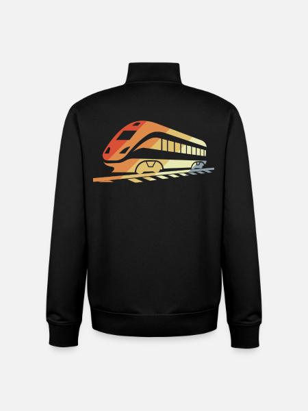Railway Retro Style - Unisex Organic Zip Sweatshirt by Stanley/Stella - black