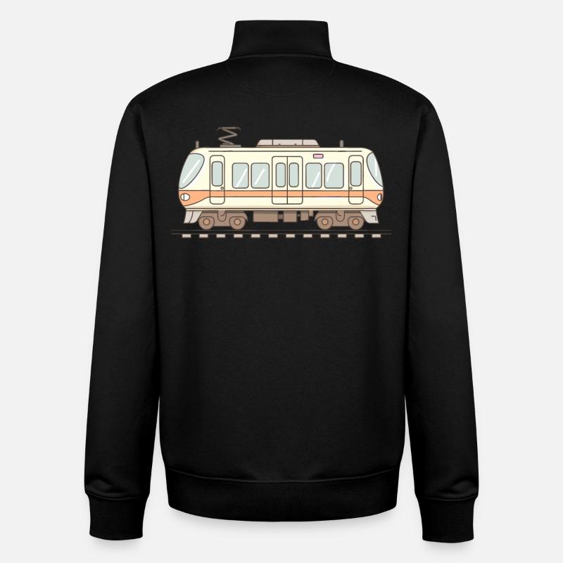 Railroad Comic Look - Unisex Organic Zip Sweatshirt by Stanley/Stella - black