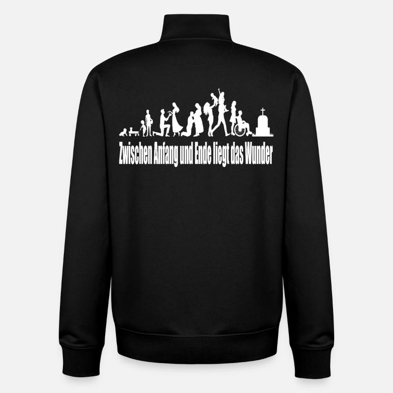 Diversité de la vie communautaire - Sweat zippé unisexe en coton bio Stanley/Stella - noir