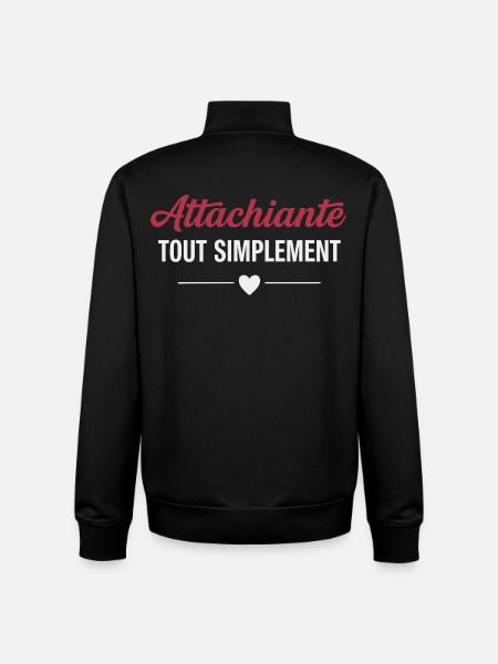 Simply endearing, feminine humour - Unisex Organic Zip Sweatshirt by Stanley/Stella - black