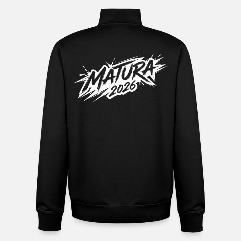 Maturité 2026 - Sweat zippé unisexe en coton bio Stanley/Stella - noir