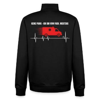 Ambulance Ambulance Rescue Service Paramedic - Unisex Organic Zip Sweatshirt by Stanley/Stella - black - Back - AI Model Male 185 light (185cm)