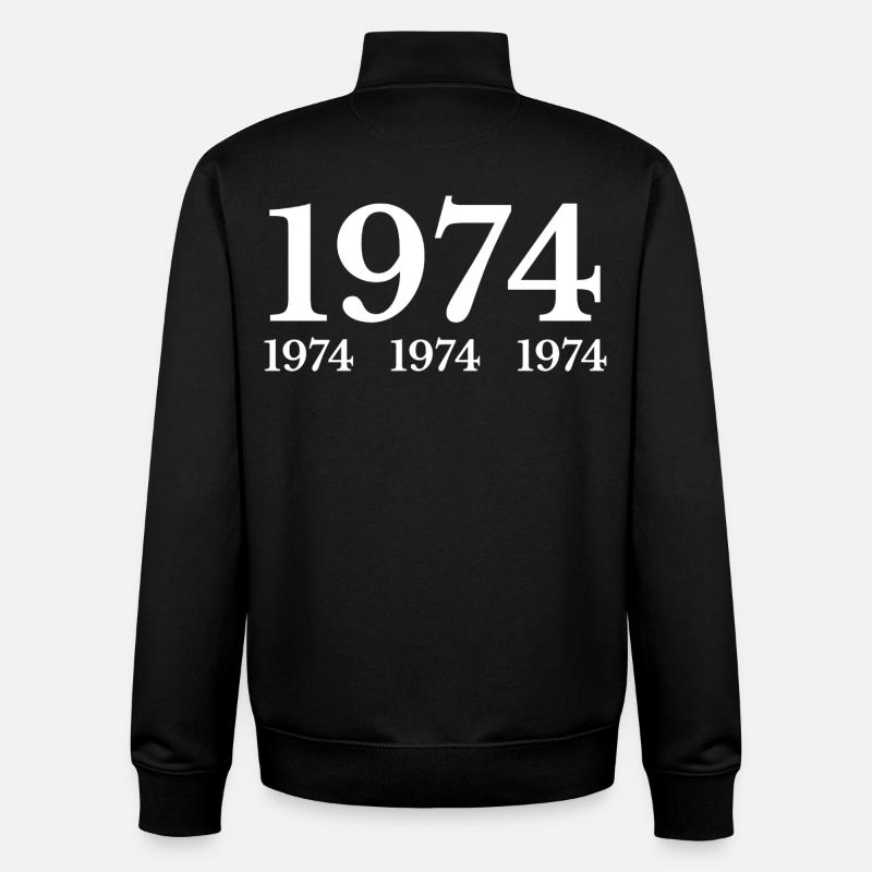 1974 - Sweat zippé unisexe en coton bio Stanley/Stella - noir