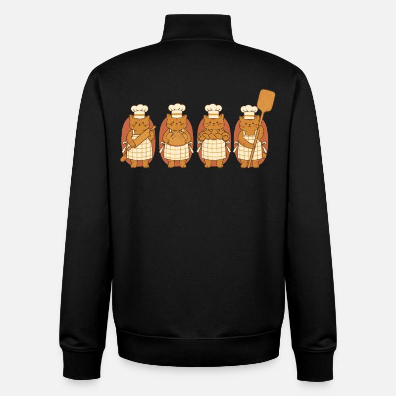 Sourdough Bread Baking Baker Bread Making - Unisex Organic Zip Sweatshirt by Stanley/Stella - black