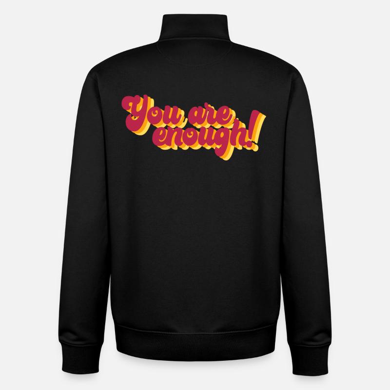 Motivierender Spruch mit 3D-Effekt - Unisex Organic Zip Sweatshirt von Stanley/Stella - Schwarz