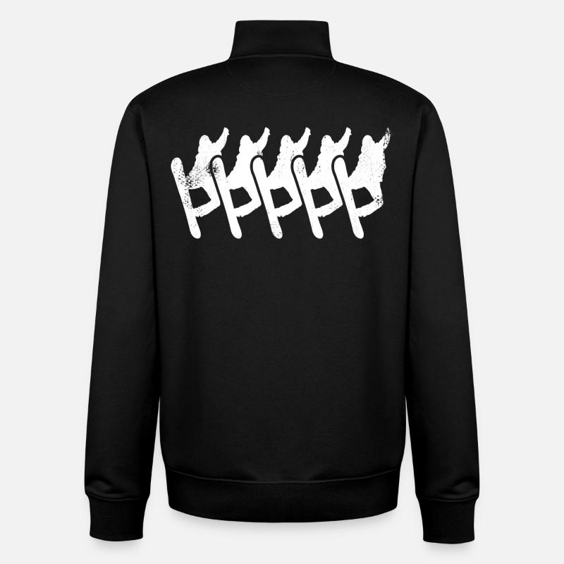 Amateurs de snowboard - Sweat zippé unisexe en coton bio Stanley/Stella - noir