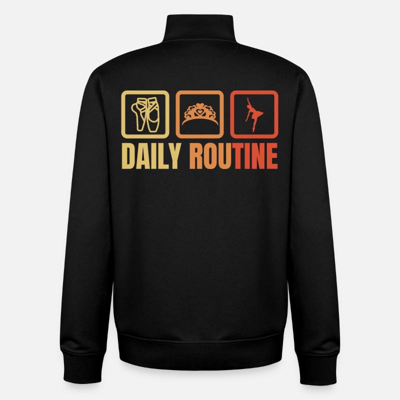Ballet Daily Routine - Unisex Organic Zip Sweatshirt by Stanley/Stella - black