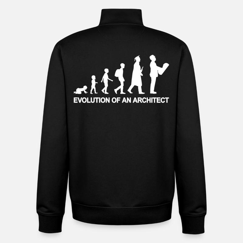 From child to architect - Unisex Organic Zip Sweatshirt by Stanley/Stella - black
