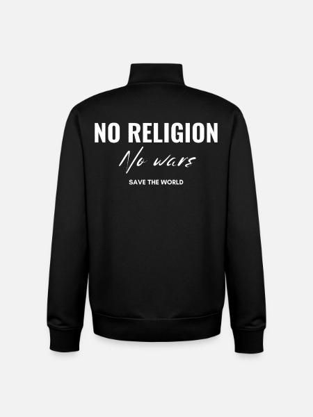 No religions, no wars - Unisex Organic Zip Sweatshirt by Stanley/Stella - black
