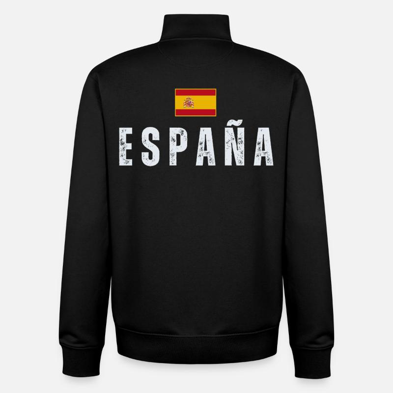I love Spain, Spanish pride - Unisex Organic Zip Sweatshirt by Stanley/Stella - black