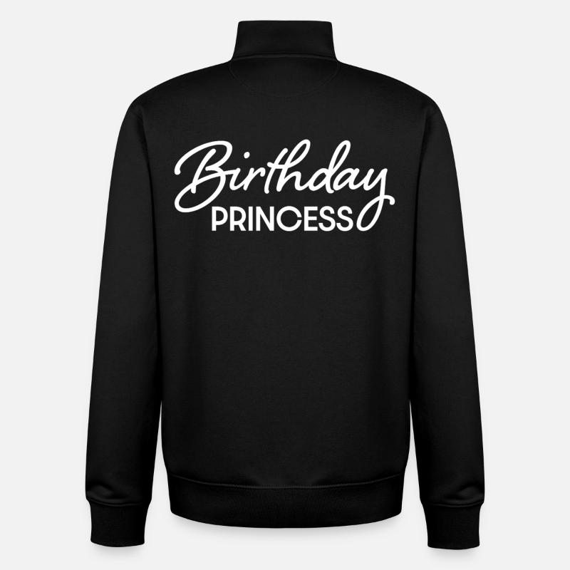 Anniversaire Princesse - Sweat zippé unisexe en coton bio Stanley/Stella - noir