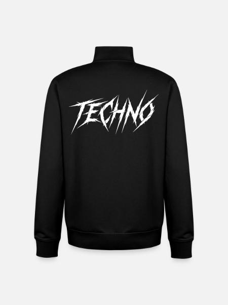 Techno Griffe Brutale - Sweat zippé unisexe en coton bio Stanley/Stella - noir