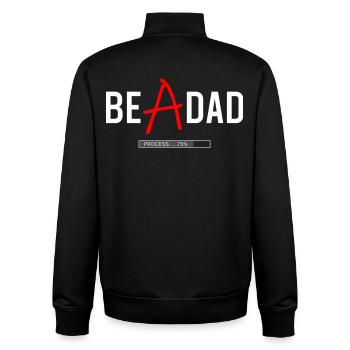Dad in Process Shirt – Future Dad - Unisex Organic Zip Sweatshirt by Stanley/Stella - black - Back - AI Model Male 185 light (185cm)