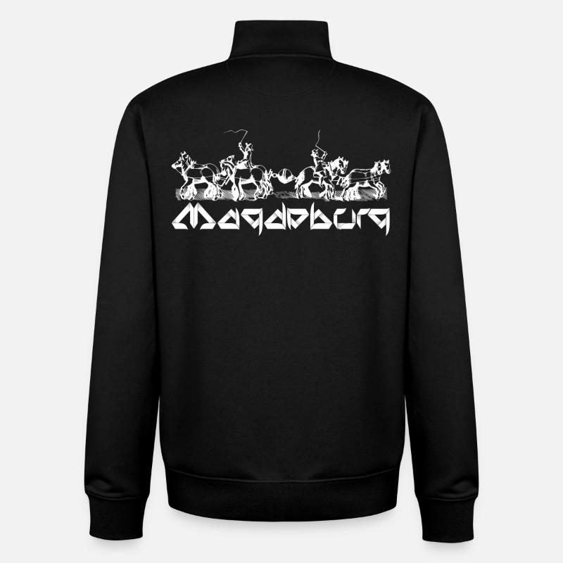 Magdeburg - Guericke Halbkugel Experiment - Unisex Organic Zip Sweatshirt von Stanley/Stella - Schwarz