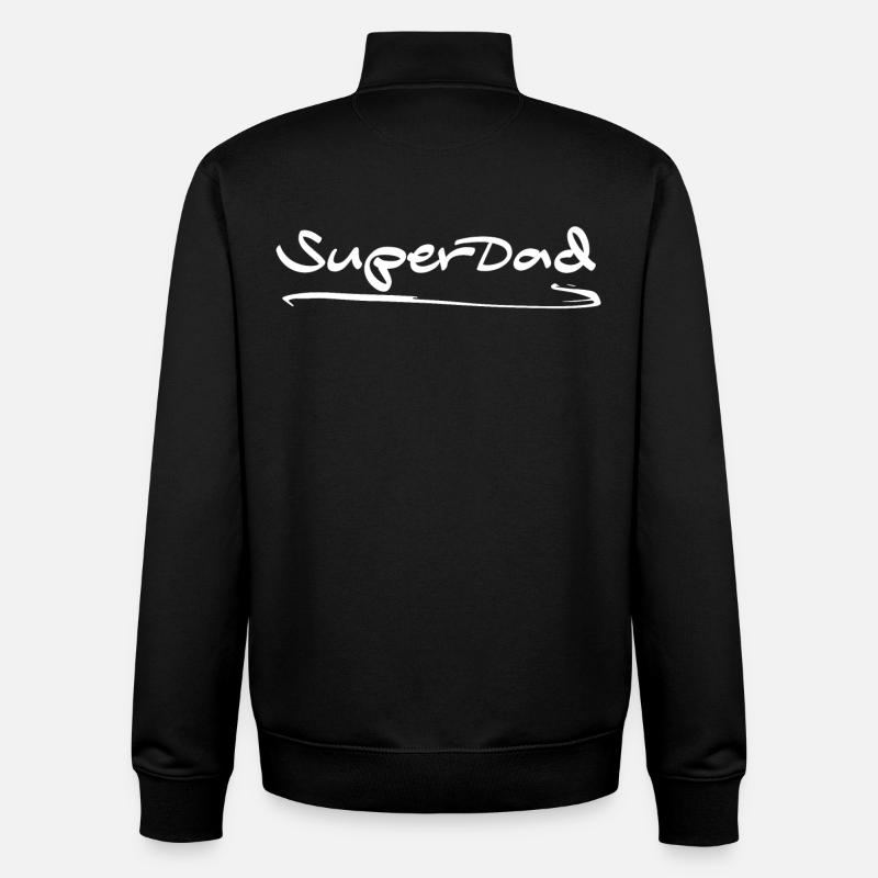 Super Dad - Unisex Organic Zip Sweatshirt von Stanley/Stella - Schwarz