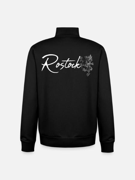 Rostock lettering with Greif - Unisex Organic Zip Sweatshirt by Stanley/Stella - black
