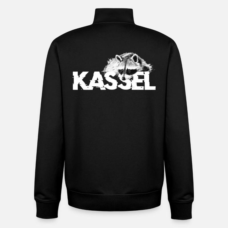 raton laveur Kassel - Sweat zippé unisexe en coton bio Stanley/Stella - noir