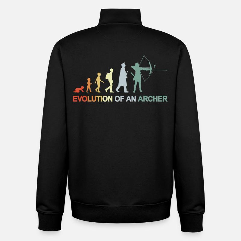 Bogenschützen Evolution - Unisex Organic Zip Sweatshirt von Stanley/Stella - Schwarz