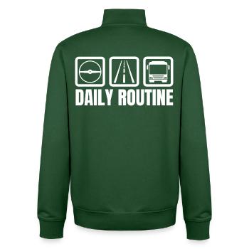 Daily Routine - Unisex Organic Zip Sweatshirt von Stanley/Stella - Flaschengrün - Hinten - AI Model Male 185 dark (185cm)