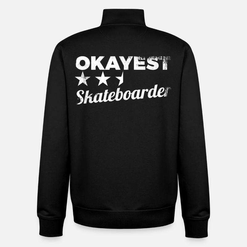 Durchschnittlicher Skateboarder - Unisex Organic Zip Sweatshirt von Stanley/Stella - Schwarz