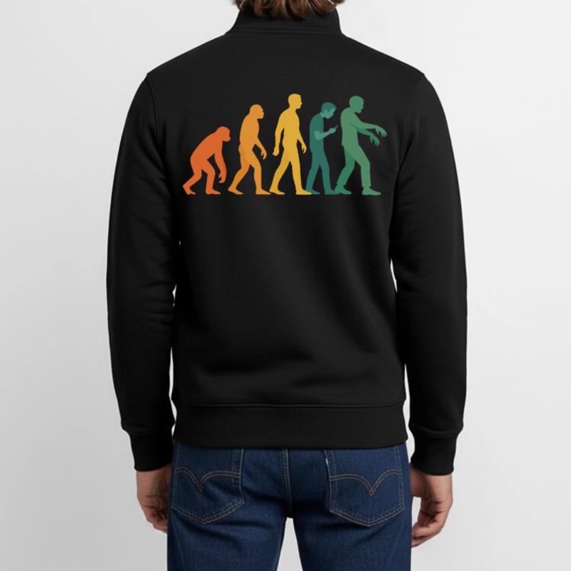 Evolution Silhouette Gradient Unisex Organic Zip Sweatshirt by Stanley/Stella