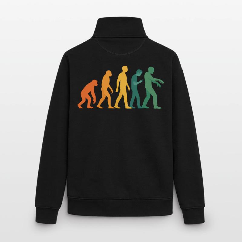 Evolution Silhouette Gradient Unisex Organic Zip Sweatshirt by Stanley/Stella