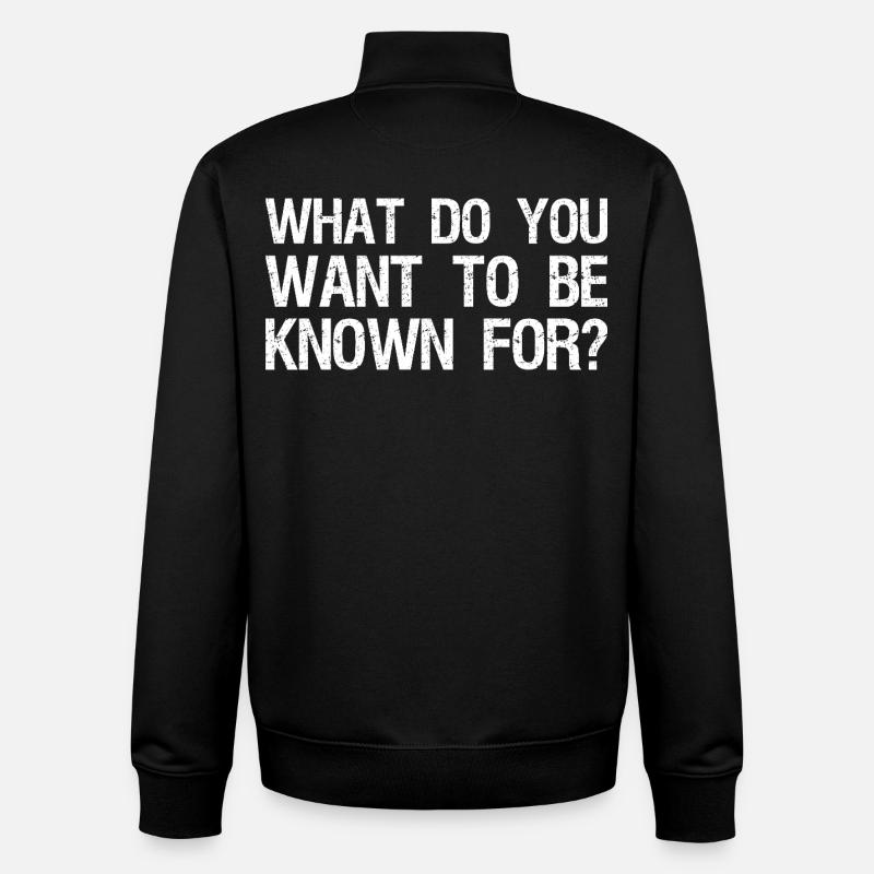 Wofür willst du bekannt sein - Unisex Organic Zip Sweatshirt von Stanley/Stella - Schwarz