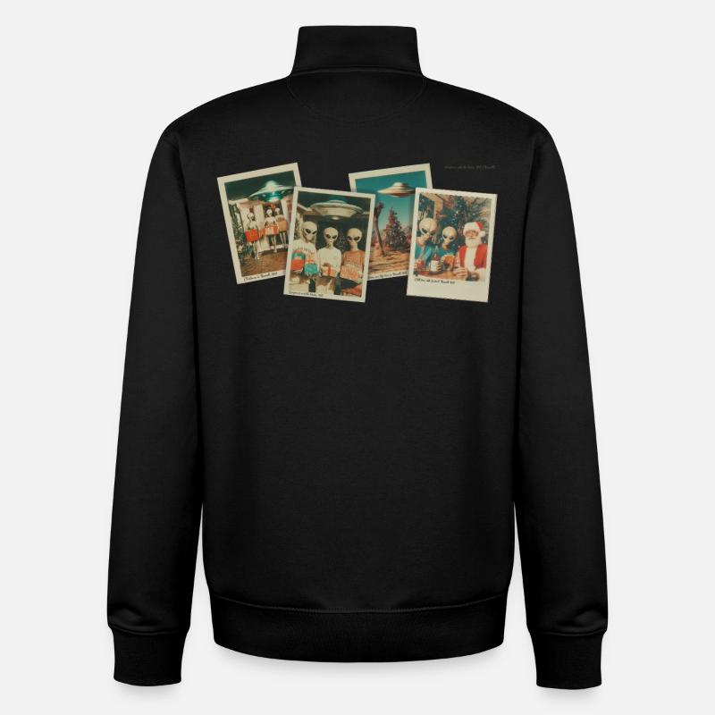 Noël 1947 - Sweat zippé unisexe en coton bio Stanley/Stella - noir