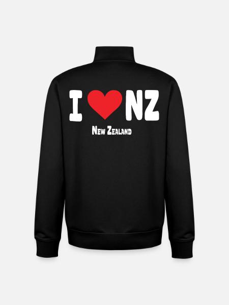 Ich liebe Neuseeland - Unisex Organic Zip Sweatshirt von Stanley/Stella - Schwarz