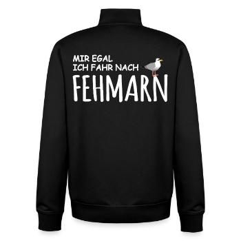 Fehmarn Liebe - Unisex Organic Zip Sweatshirt von Stanley/Stella - Schwarz - Hinten - AI Model Male 185 light (185cm)