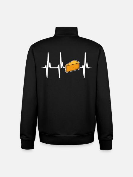 I love Italian cheese - Unisex Organic Zip Sweatshirt by Stanley/Stella - black