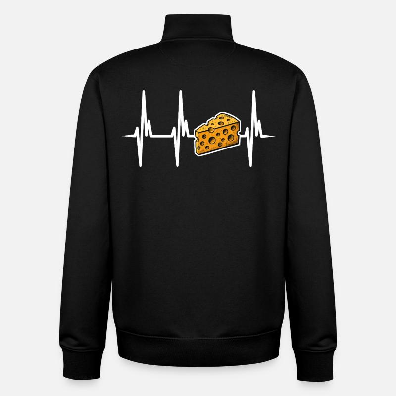 J’adore le fromage - Sweat zippé unisexe en coton bio Stanley/Stella - noir