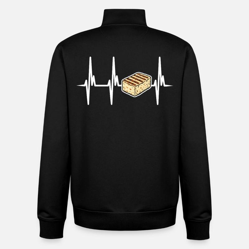 Ich liebe Halloumi Käse - Unisex Organic Zip Sweatshirt von Stanley/Stella - Schwarz