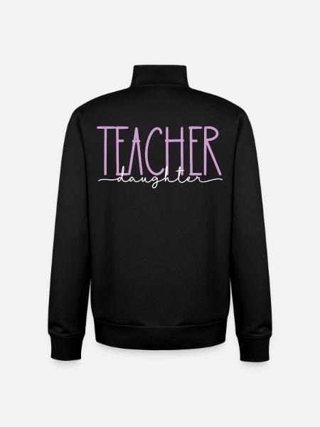 Enseignant Fille Fière Mignon Cadeau - Sweat zippé unisexe en coton bio Stanley/Stella - noir