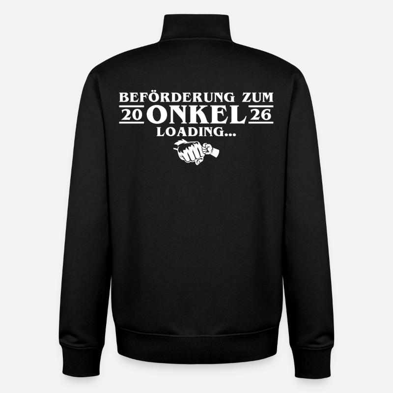 Announcing Pregnancy - Expectant Uncle 2026 - Unisex Organic Zip Sweatshirt by Stanley/Stella - black