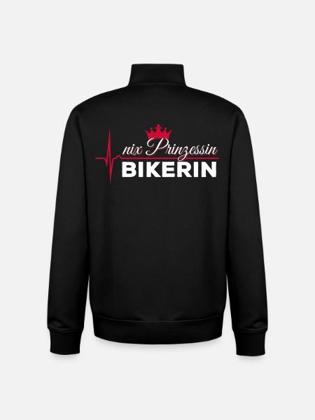 Nix Princess - Biker - ECG Pulse Gift - Unisex Organic Zip Sweatshirt by Stanley/Stella - black