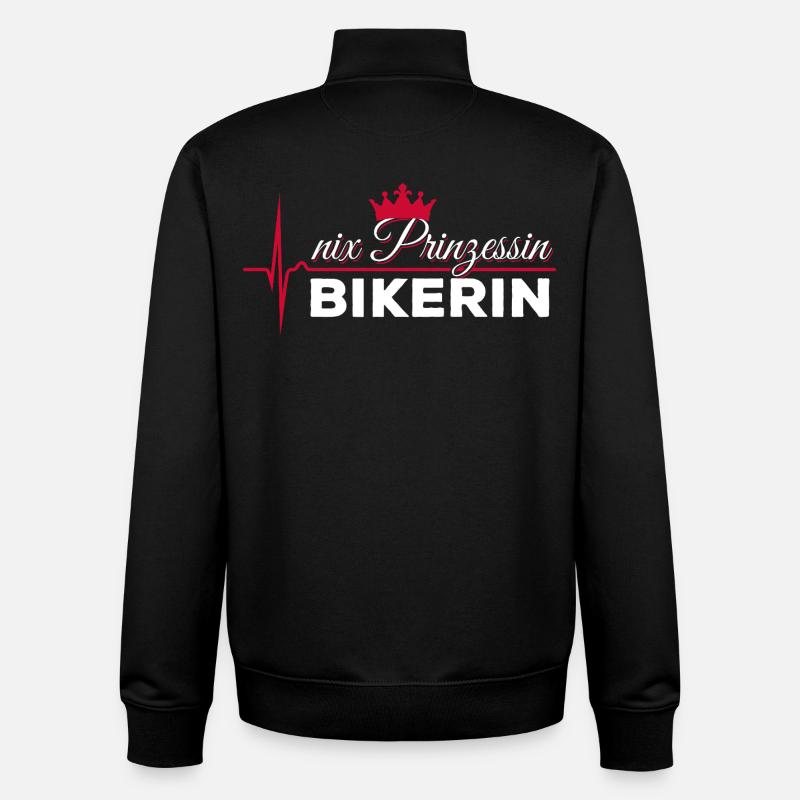 Nix Princess - Motard - Cadeau ECG Pulse - Sweat zippé unisexe en coton bio Stanley/Stella - noir