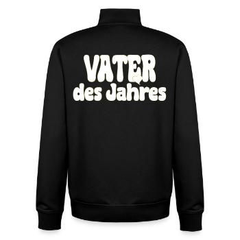 Vater des Jahres Award Design - Unisex Organic Zip Sweatshirt von Stanley/Stella - Schwarz - Hinten - AI Model Male 185 light (185cm)