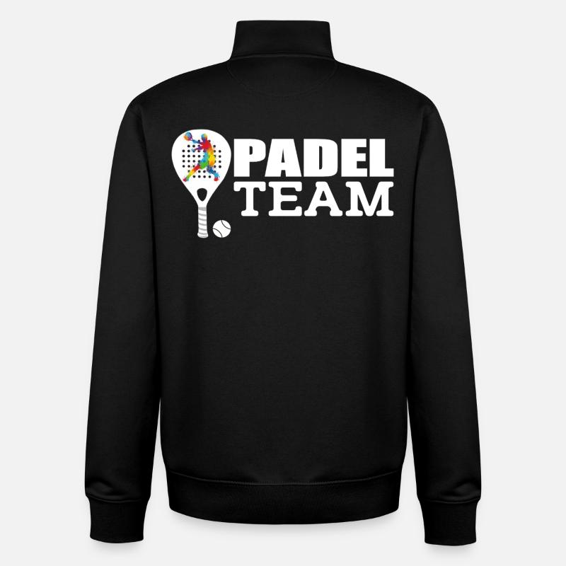 Padel - Unisex Organic Zip Sweatshirt von Stanley/Stella - Schwarz