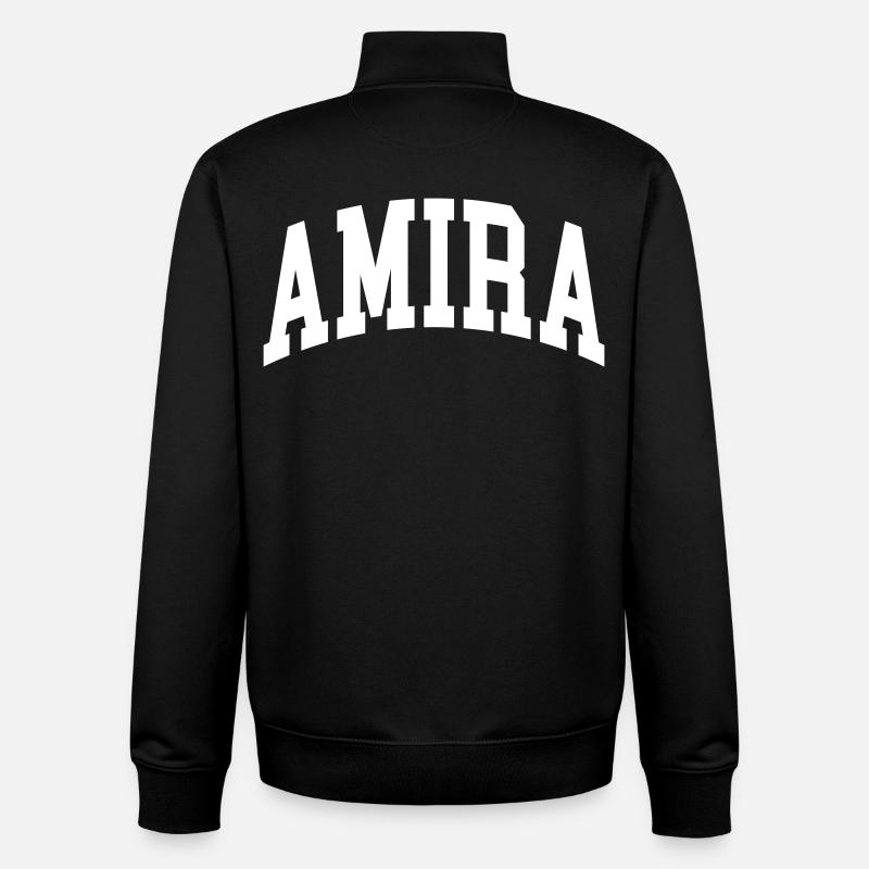 Amira - Sweat zippé unisexe en coton bio Stanley/Stella - noir