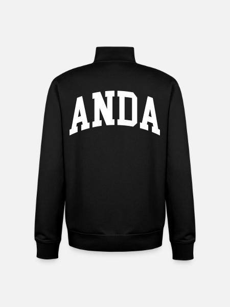 Anda - Sweat zippé unisexe en coton bio Stanley/Stella - noir