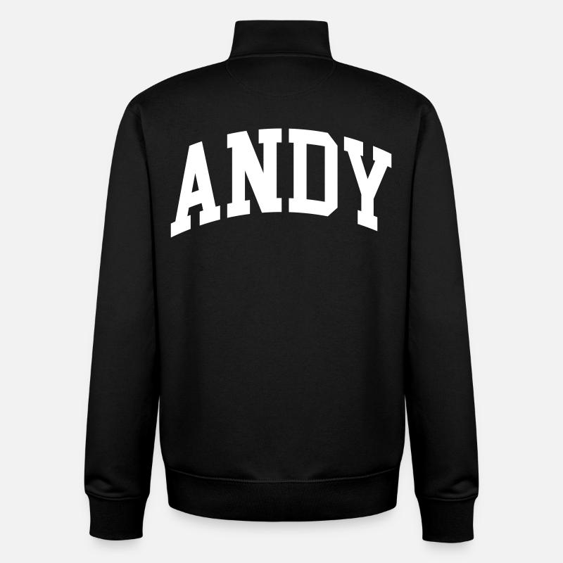 Andy - Sweat zippé unisexe en coton bio Stanley/Stella - noir