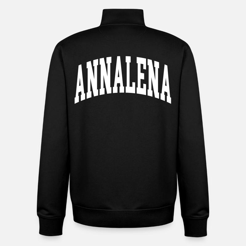 ANNALENA - Sweat zippé unisexe en coton bio Stanley/Stella - noir