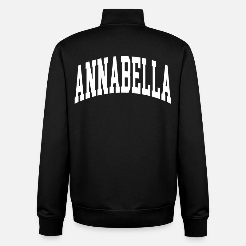 Annabella - Sweat zippé unisexe en coton bio Stanley/Stella - noir